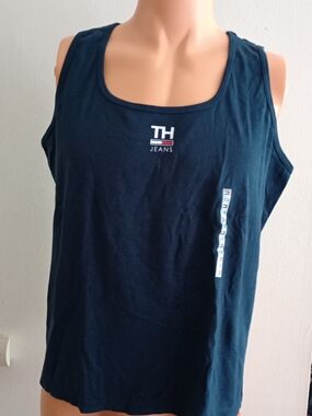 Tommy Hilfiger Navy Sleeveless Tank Top - TH Jeans